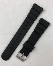 K-32 19mm Kreisler Sport Strap Black Rubber Vintage Watch Band NOS Casio Others picture
