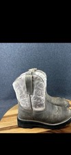 Ariat Fatbaby Womens 6B Western Cowgirl Boots White Brown Leather Lug Sole picture