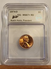 1974-D Lincoln Memorial Cent MS67+ PLUS RD ICG picture