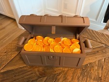 Giant 3D Printed Big Brick Treasure Chest 3D Printed Gift w/ Gold Coins picture