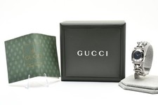Vintage[MINT- w/ Box ] GUCCI Horsebit 6400L Black Dial Silver 21mm Women's Watch picture