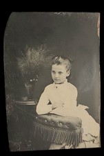 Antique Tintype Photo~This Was Her Final Answer~Beautiful Victorian Girl~c.1890s picture