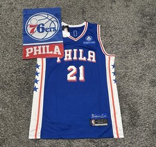 NWT Philadelphia 76ers Joel Embiid Swingman Jersey Statement Edition Lg BL combo picture