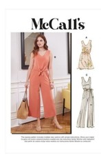 McCalls Sewing Pattern M8218 Romper Jumpsuit Sash Misses Size 16-24 picture