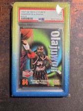 1997-98 Skybox Z-Force Rave #134 Hakeem Olajuwon Houston Rockets Rare /399 PSA 7 picture