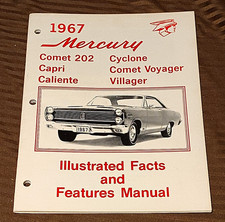 1967 Mercury Comet Cyclone Capri Caliente Illustrated Facts & Features Manual picture