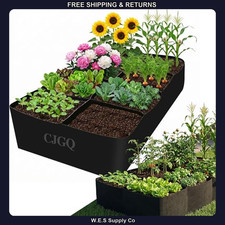 CJGQ 6x3x1ft Fabric Raised Garden Bed 8-Section Grow Bag 128 Gallon picture