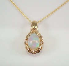 2Ct Oval Cut Opal Gorgeous Women's Pendant 14K Yellow Gold Over With Free Chain picture