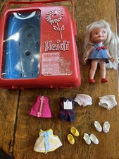 Vintage Heidi Pocketbook Doll Remco 1964 Style #3010 With Outfits Case Shoes picture