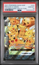 PSA 10 Gem Mint Pikachu V-Union SWSH 141 Celebrations Collection 2021 Pokemon picture