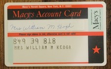 Vintage Macy's Account Credit Charge Card Expired - Herald Square, New York picture