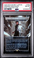 PSA 8 Armiger Unleashed Forge Anew Foil Secret Lair Final Fantasy 7002 MTG picture