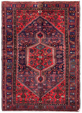 Vintage Zanjan Tribal Geometric Hand Knotted Wool Oriental Area Rug 5x8 Boho picture