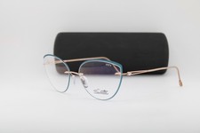 NEW SILHOUETTE 5566 LR 3530 GOLD BLUE GUNMETAL AUTHENTIC EYEGLASSES 57-17 picture