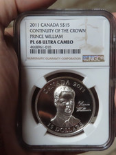 2011 Canada 30g Silver Proof Continuity of the Crown Prince William NGC PL68 UHR picture