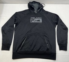 Pelagic Hoodie Sweatshirt Mens Large Black Pullover Graphic Fishing Polyester picture