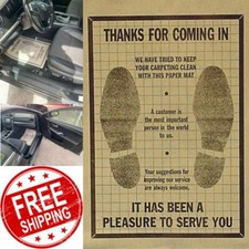 500x Paper Car Floor Mats Disposable Durable Box  NEW picture