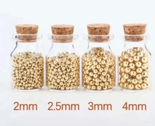 18K Real Solid Gold Spacer Beads Jewelry findings picture