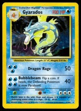 Gyarados 6/102 Holo Rare Base Set Unlimited Pokemon MP picture