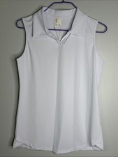 PatPat Girls White Sleeveless Polo Top Size 13-14Y picture