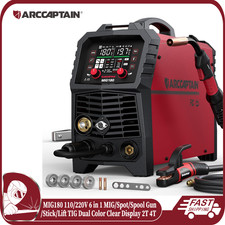 ARCCAPTAIN 180A MIG Welder 6 in 1 MIG/MMA/Spot/Spool Gun/TIG 110V 220V Synergy🔥 picture