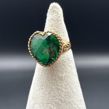 Vintage Sajen Bronze Green Quartz 