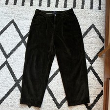 Noah NYC Double Pleated Corduroy Pants 34x30 Dark Green Brisbane Moss picture
