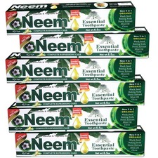 Neem Essential Toothpaste 6.53 oz Pack of 6 Fluoride Free 5 in 1 picture