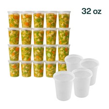ProTakeOut, [32 oz] Heavy-Duty PP Deli Containers with Lids – 100 Sets picture