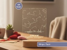 Custom Star Map Night Light, Personalized Anniversary or Couples Gift picture