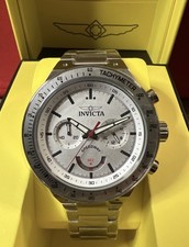 Invicta Speedway Gearshift #49378 Men’s Quartz Chronograph Silver 44MM picture