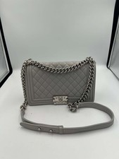 Chanel Le Boy Medium Flap Bag Authentic Quilted Leather CC picture