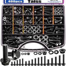 Taiss 400PCS Metric Flange Bolt Assortment Kit,M6X1.0, M8X1.25, M10X1.5 Bolts(12 picture