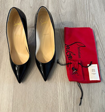 Christian Louboutin Pigalle Follies 85 Black Patent Leather Pump US 11 M picture