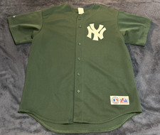 Vtg Majestic Alternate Dark Green New York Yankees Jersey Mens XL EUC picture