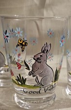  MOLLY HATCH MENAGERIE for Anthropologie GOOD VIBES BUNNY 8 oz. Glass-Mint Cond. picture