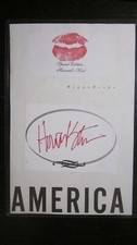 HOWARD STERN SIGNED PAGE W/CERTIFIED KISS LUCITE HOLDER (SUPER RARE) picture