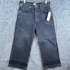 Citizens of Humanity Jeans Womens 29 Black Sacha High Rise Wide Leg Too Late picture