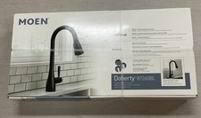 Moen Doherty 87260BL Pull Down PowerClean Matte Black Kitchen Faucet M/I USA NEW picture