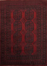 Geometric Balouch Afghan Rug Handmade Wool Cultural Heritage 5x6 ft picture