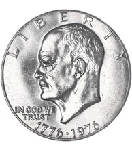 1976 (D) Eisenhower Dollar Bicentennial Circulated Ike US Mint Coin picture