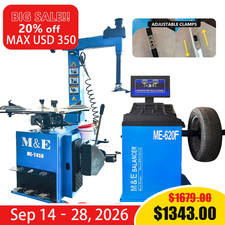 M&E Tire Changer Machine ME-T450 + Wheel Balancer ME-620F Garage Equipment picture