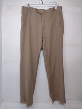 Lombardo Custom Men's Classic Flat-Front Chino Pants in Khaki (M) picture