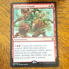 Wizards of the Coast Aggravated Assault 025/047 Rare Red Enchantment MTG picture