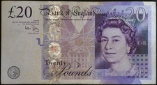 Great Britain Bank of England £20 pounds Note 20 Pound Queen Elizabeth II picture