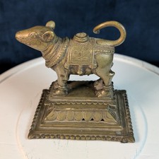 Traditional Indian Cow Bronze Figure Ceremonial Heavy picture