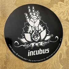 NEW INCUBUS Round Sticker 2000 VINTAGE OOP With Mudra Hand & Lotus Flower picture
