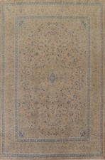 Muted Semi-Antique Tebriz Evenly Low Pile Area Rug Wool Handmade 9x13 picture