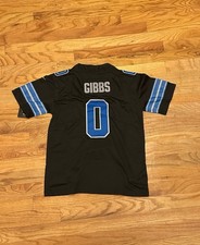 Jahmyr Gibbs #0 Lions Black KIDS Jersey YOUTH MEDIUM Stitched Jersey picture