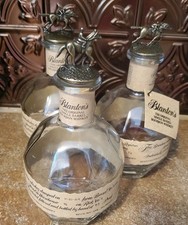 Empty Blanton's Bourbon Bottle LOT (3) & Toppers B, A, T.  picture
